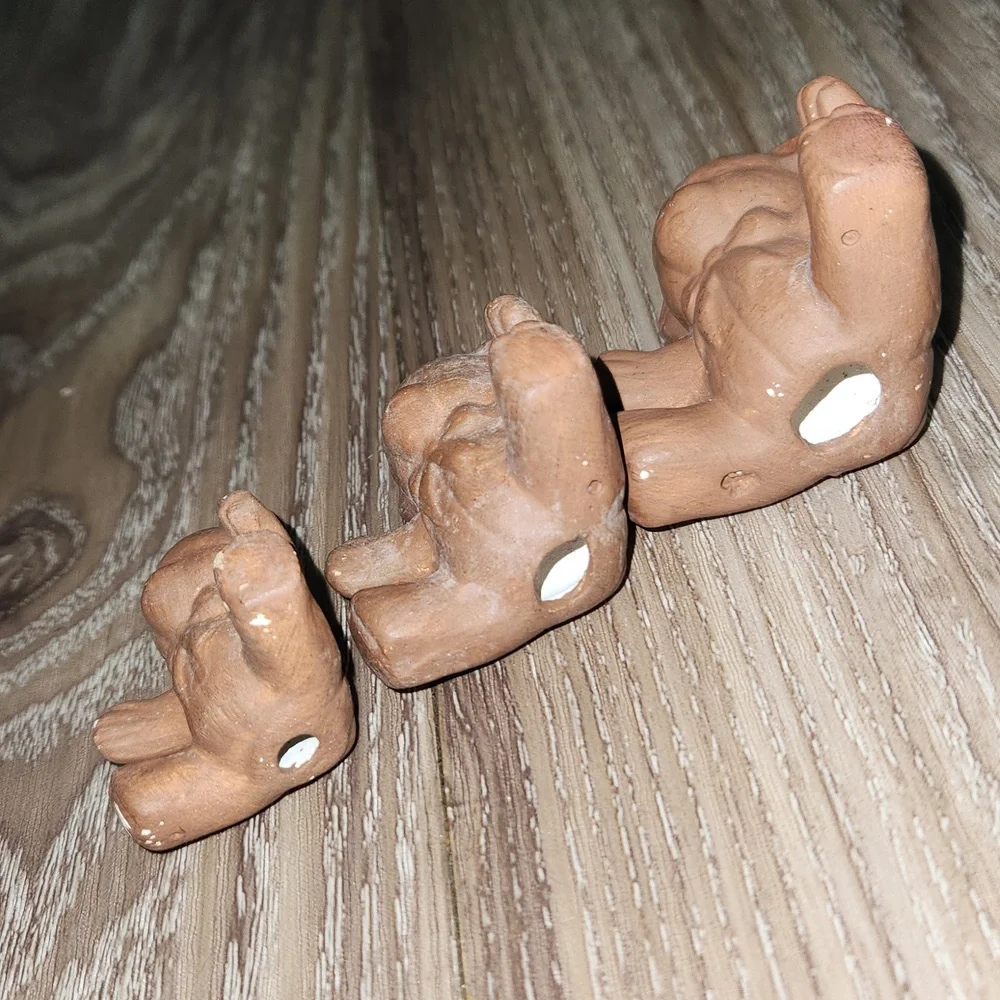 Vintage Glass Porcelain Ceramic Bear Figurines VTG Collectible Mid-Century HTF